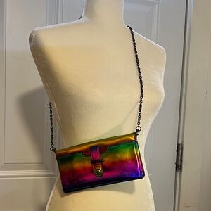 Colorful Crossbody Bag with Chain Strap